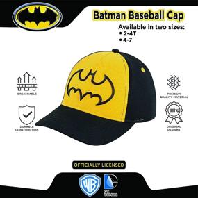 img 1 attached to DC Comics Toddler Baseball Hat for Boys Ages 2-7: Batman Kids Cap for Superhero Style