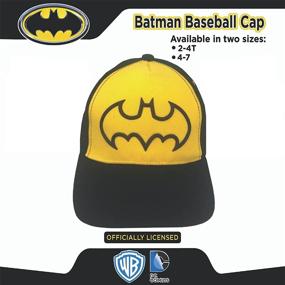 img 2 attached to DC Comics Toddler Baseball Hat for Boys Ages 2-7: Batman Kids Cap for Superhero Style