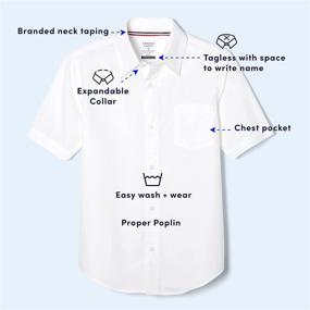 img 2 attached to Boys' Tops, Tees & Shirts: French Toast Short Sleeve Poplin Clothing
