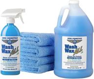 🚗 wet or waterless car wash wax kit 144 oz. - achieve aircraft quality shine for your car, rv, boat, motorcycle! the ultimate all-purpose wash wax solution - guaranteed best results anywhere, anytime! logo