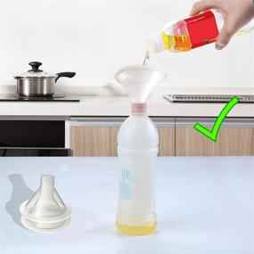 img 2 attached to 👌 Convenient EasyKitchen Mini Plastic Funnel for Quick Bottle Filling, 1/2 inch Spout - 2 Pack