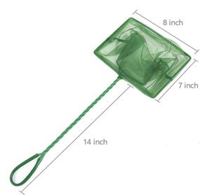 img 3 attached to 🐟 Laojbaba 8-Inch Green Fine Mesh Net for Aquarium Fishing with Plastic Handle