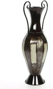 img 2 attached to 🎁 Hosley 26" Tall 2 Tone Metal Vase with Handles - Perfect Gift for Wedding, Special Occasion, Party, Spa, Candle Garden, Meditation, Votive, and Dried Floral Setting - P9