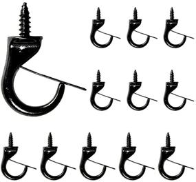 img 4 attached to Rddconkit Windproof Metal Ceiling Hooks (Black): Strong and Sturdy Hanging Solution