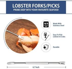 img 1 attached to 🦀 Complete Crab Crackers and Tools Set: 10-Pack Including Nut Cracker Forks, Opener, Shellfish Lobster Leg Sheller – Perfect for Seafood Lovers!