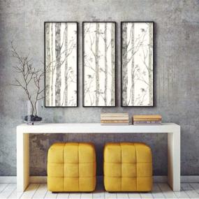 img 2 attached to 🌳 White Birch Trees Peel and Stick Wallpaper by RoomMates RMK9047WP
