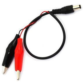 img 3 attached to 🔌 E-Outstanding 2 PCS 5.5x2.1mm Male DC Power Plug Connector with Dual Alligator Clips - 30cm Cable