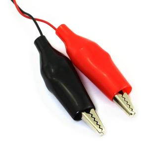 img 1 attached to 🔌 E-Outstanding 2 PCS 5.5x2.1mm Male DC Power Plug Connector with Dual Alligator Clips - 30cm Cable