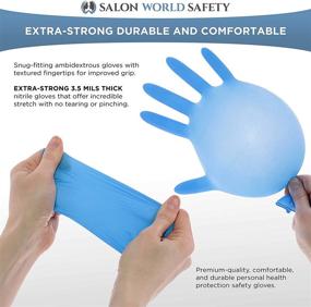 img 1 attached to 🧤 Safety at its Best: Salon World's Nitrile Disposable Occupational Health & Safety Products