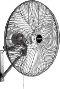 img 4 attached to 🌬️ High-Velocity Indoor Oscillating Wall Mount Fan, 24-Inch, Commercial - New Model, Black by OEMTOOLS