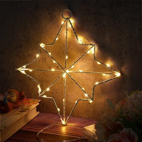 img 1 attached to 🌟 Enhance Your Christmas Decor with 3 Pieces Battery Operated Xmas Window Star Lights – Ideal for Holiday Parties, Weddings & Outdoor Decor!