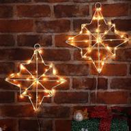 🌟 enhance your christmas decor with 3 pieces battery operated xmas window star lights – ideal for holiday parties, weddings & outdoor decor! logo