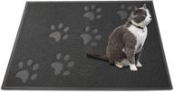 🐾 andalus cat litter mat - trap mess with kitty litter trapping mat for litter boxes - scatter control - washable indoor pet rug and carpet - grey, small size (15.75" x 11.75") logo