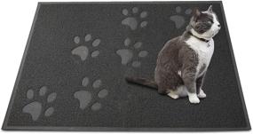 img 4 attached to 🐾 Andalus Cat Litter Mat - Trap Mess with Kitty Litter Trapping Mat for Litter Boxes - Scatter Control - Washable Indoor Pet Rug and Carpet - Grey, Small Size (15.75" x 11.75")