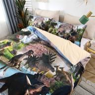 🦖 yomimax dinosaur bedding set: twin size microfiber duvet cover for boys - includes 1 duvet cover & 1 pillowcase logo