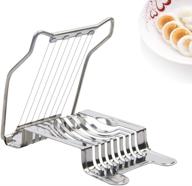 🥚 stainless steel egg slicer: perfect cutter for eggs, mushrooms, tomatoes, strawberries, and more! logo