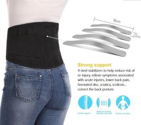 img 3 attached to Extra Large Abahub Lumbar Support Belt: Effective Relief for Lower Back Pain and Slip Discs in Men and Women - Ideal for Degenerative Disc Disease - Size: Large