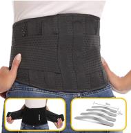 extra large abahub lumbar support belt: effective relief for lower back pain and slip discs in men and women - ideal for degenerative disc disease - size: large логотип