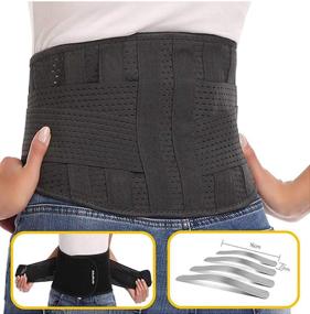 img 4 attached to Extra Large Abahub Lumbar Support Belt: Effective Relief for Lower Back Pain and Slip Discs in Men and Women - Ideal for Degenerative Disc Disease - Size: Large