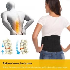 img 2 attached to Extra Large Abahub Lumbar Support Belt: Effective Relief for Lower Back Pain and Slip Discs in Men and Women - Ideal for Degenerative Disc Disease - Size: Large