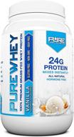🥛 pure label nutrition: 2lb vanilla grass-fed whey protein concentrate - non-gmo, rbgh free, soy free, gluten free, low carbs, low fat & no sugar added - keto friendly – made in usa logo