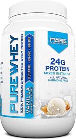 img 4 attached to 🥛 Pure Label Nutrition: 2lb Vanilla Grass-Fed Whey Protein Concentrate - Non-GMO, rBGH Free, Soy Free, Gluten Free, Low Carbs, Low Fat & No Sugar Added - Keto Friendly – Made in USA