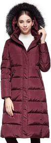 img 1 attached to Orolay Women's Winter Quilted Down Jacket - 🧥 Long Coat with Hood, Stand Collar & Parka Style