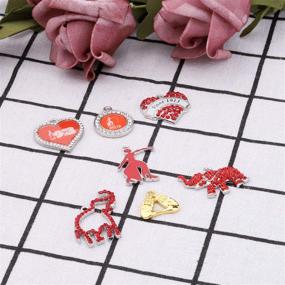 img 3 attached to SEIRAA 7PCS Delta Sorority Jewelry DST 🔺 Charm Pendant for DIY Crafts and Jewelry Making