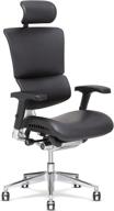 x-chair x4: premium black leather executive chair with headrest - ergonomic office seat with incredible lower back support, floating recline & stunning aesthetic - adjustable and perfect for office or boardroom logo