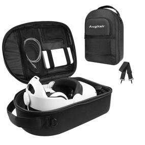 img 4 attached to Ultimate Storage Solution for Oculus Quest 2: Carrying Case with Elite Strap Compatibility for VR Gaming Headset and Accessories, Perfect for Travel and Home Storage