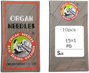 img 1 attached to 🧵 High-Quality Titanium Flat Shank Home Sewing Machine Needles - 20 Organ 15X1 HAX1, Multiple Sizes (75/11)