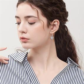 img 3 attached to 💎 S925 Sterling Silver Heart Dangle Drop Stud Earrings for Women and Girls: Enhancing Your Style