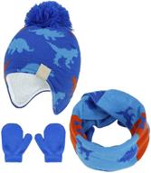 ultimate cold weather protection: winter mitten upgrade earflap toddler boys' accessories logo