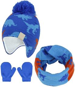 img 4 attached to Ultimate Cold Weather Protection: Winter Mitten Upgrade Earflap Toddler Boys' Accessories