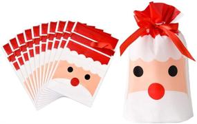 img 4 attached to Рождественские пластиковые пакеты для печенья для выпечки