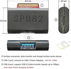 img 3 attached to 🔌 Sisyphy Surface Connect to USBC Charger Adapter Pro: Data Transfer with No Video Output | Compatible with Microsoft Surface Go 1/2 Pro 3~7 | Works with 15V 45W USBC Charger (Adapter Only)