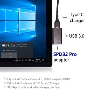 img 2 attached to 🔌 Sisyphy Surface Connect to USBC Charger Adapter Pro: Data Transfer with No Video Output | Compatible with Microsoft Surface Go 1/2 Pro 3~7 | Works with 15V 45W USBC Charger (Adapter Only)