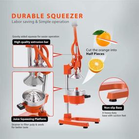 img 1 attached to 🍊 Powerful VIVOHOME Hand Press Citrus Juicer - Premium Manual Orange Lemon Squeezer for Commercial Use