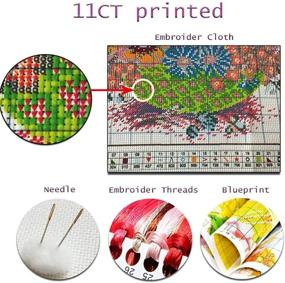 img 1 attached to 🧵 Cartoon Stamped Cross Stitch Kit Bundle: 6 Packs for Beginners DIY Embroidery - Full Range of Needlepoint Patterns Included - Ideal for Adults - 11.8x11.8inch