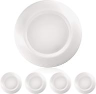 luxrite 6 inch flush mount led disk lights: 3 color options, dimmable & wet rated - 4 pack logo