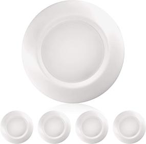 img 4 attached to Luxrite 6 Inch Flush Mount LED Disk Lights: 3 Color Options, Dimmable & Wet Rated - 4 Pack