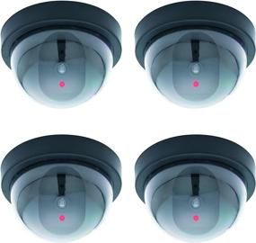 img 3 attached to Enhance Security with (4 Piece) Motion-Sensitive Fake Dummy CCTV Dome Camera featuring Flashing Red LED Light - Ideal for Indoor and Outdoor Use