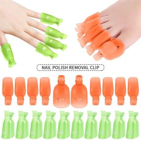 img 2 attached to 💅 SOFYE Gel Nail Remover Kit: Clear Nail Clips Set with UV Manicure Acrylic Nails Remover Wrap, Bottle Bowl Clipper, Nail Brush, Cuticle Pusher, and Cuticle Peeler