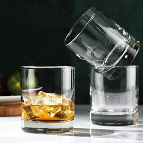 img 2 attached to Set of 6 Short Whiskey Glasses - 11 Ounce Rocks Style, Ideal for Camping and Party
