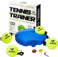 🎾 redllo portable tennis rebound trainer - self-practice equipment for all ages: includes 4 string balls and 2 tennis vibration dampeners - ideal for beginners, kids, and adults logo