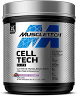 🍹 muscletech cell-tech elite креатин порошок - icy ягодный слэм (20 порций) - мощный посттренировочный напиток для восстановления и добавки для наращивания мышц для мужчин и женщин - улучшенная формула креатина hcl логотип