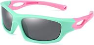 feisedy polarized sport sunglasses for kids, rubber frame, boys and girls, ages 3-12, perfect children gift - b2453 logo