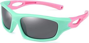 img 4 attached to FEISEDY Polarized Sport Sunglasses for Kids, Rubber Frame, Boys and Girls, Ages 3-12, Perfect Children Gift - B2453