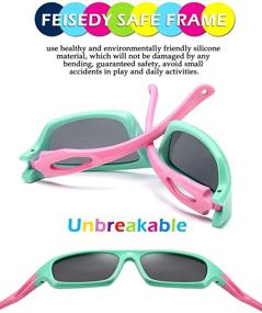 img 1 attached to FEISEDY Polarized Sport Sunglasses for Kids, Rubber Frame, Boys and Girls, Ages 3-12, Perfect Children Gift - B2453