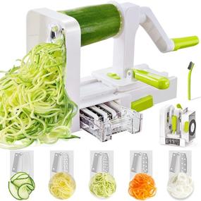 img 4 attached to Vegetable Genteen Spiralizer Foldable Zucchini